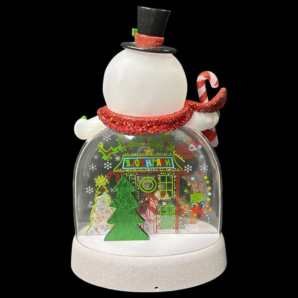 Hallmark North Pole DANCING LIGHTS SNOWMAN 2011 Animated Light Show Works Video‎